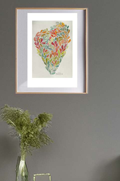 Corazones florales