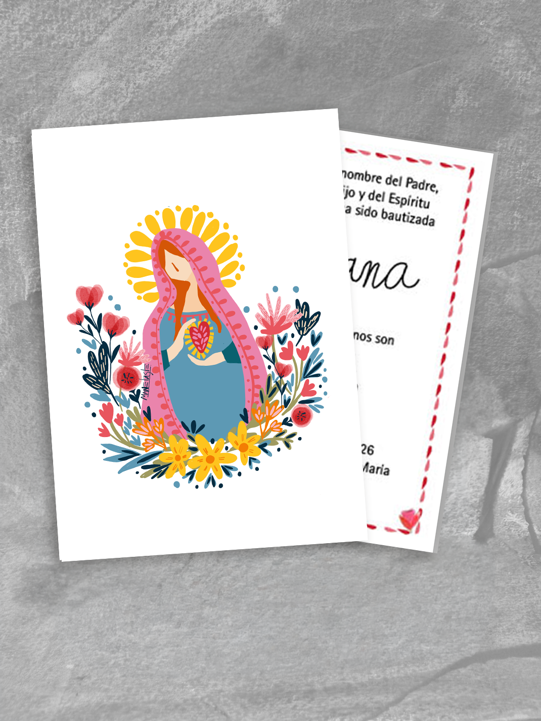 Virgen Sagrado Corazón, pack 20 unidades